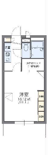 レオパレスサンシャイン(1K/1階)の間取り写真