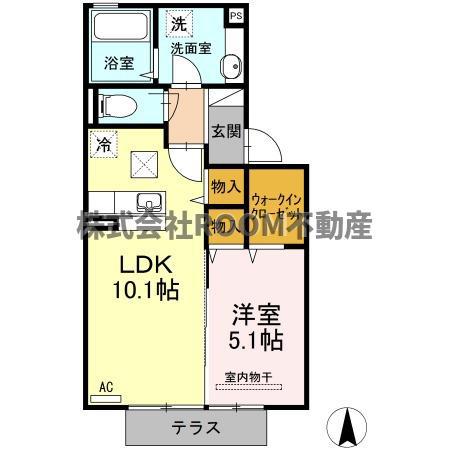 ボナールTOMO(1LDK/1階)の間取り写真