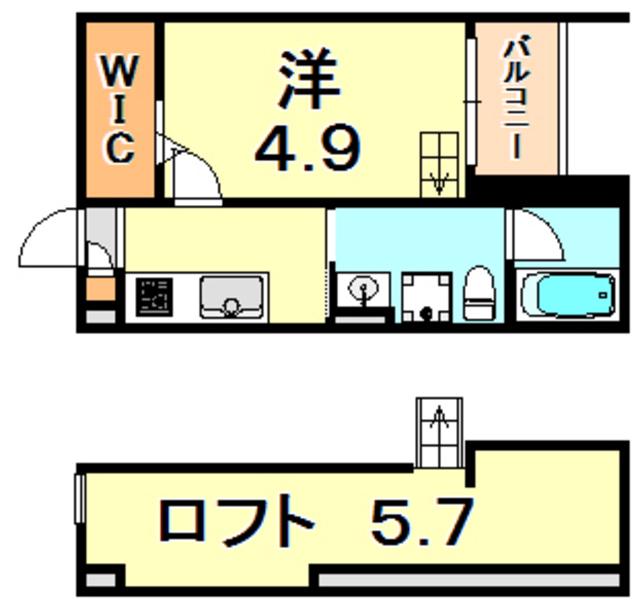 YS VILLAGE馬場通(1K/1階)の間取り写真