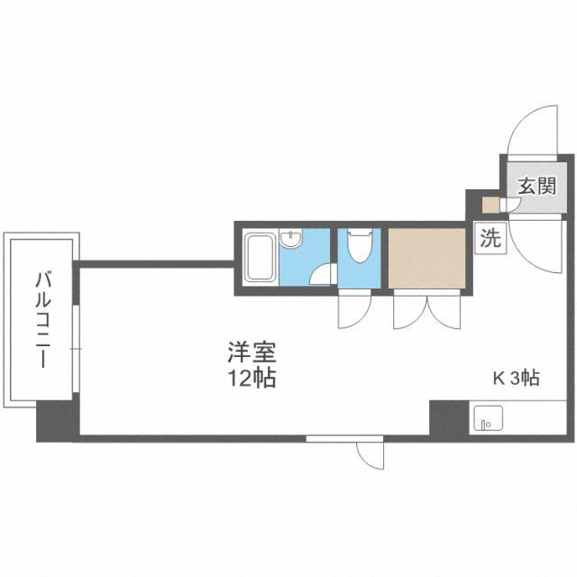 KOYAS VI コヤスシックス(1K/8階)の間取り写真