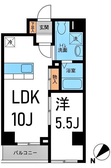 JMFレジデンス新横浜(1LDK/7階)の間取り写真
