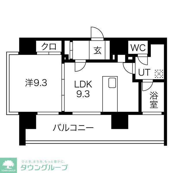 さくらHILLS NAGOYA ウエスト(1LDK/4階)の間取り写真