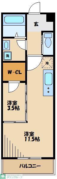 VILLA PRENDRE(1LDK/2階)の間取り写真