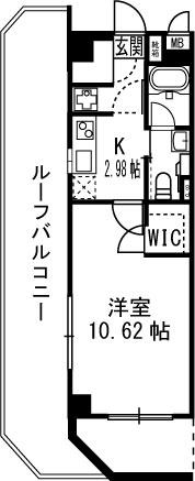 リアコンフォート(1K/3階)の間取り写真