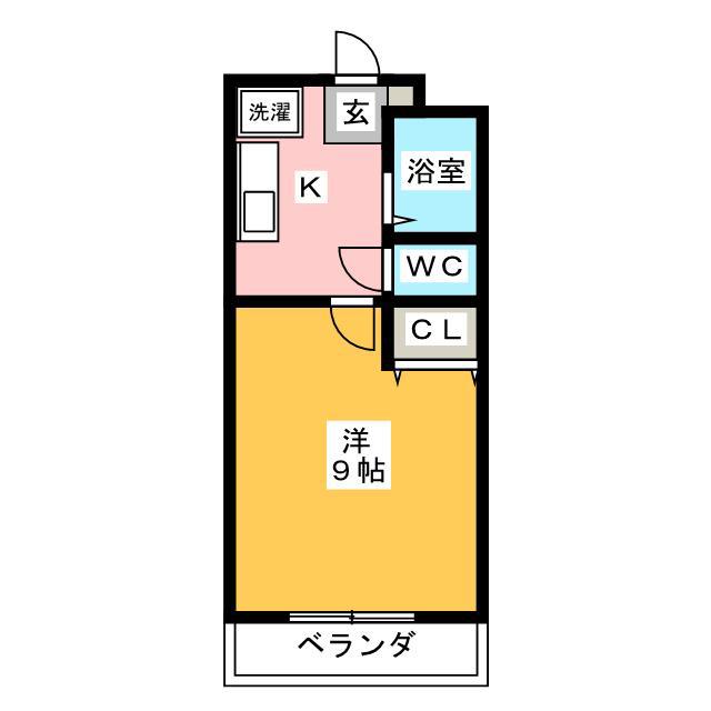 エターニIII(1K/3階)の間取り写真
