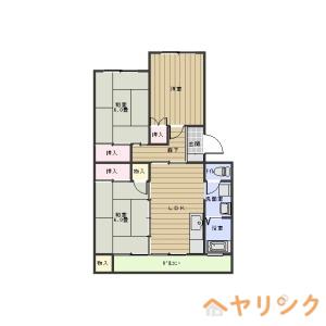 ロイヤル伊東(3LDK/3階)の間取り写真