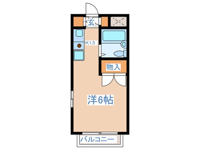 子安プラザ(1K/2階)の間取り写真