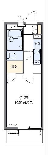 レオパレス大門坂下(1K/2階)の間取り写真