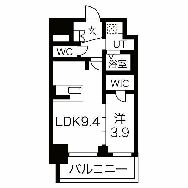 ファステート難波ラグジュ(1LDK/3階)の間取り写真