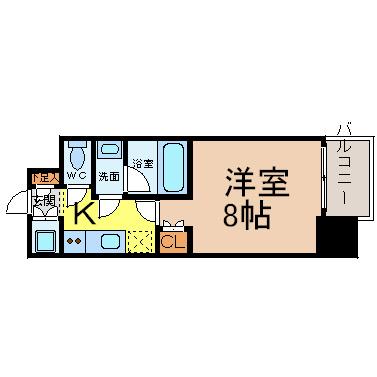 シエルブルー栄(1K/9階)の間取り写真
