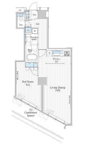 MY TOWER RESIDENCE マイタワーレジデンス(1LDK/14階)の間取り写真