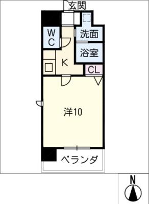 NEO JAPANESQUE出来町(1K/8階)の間取り写真