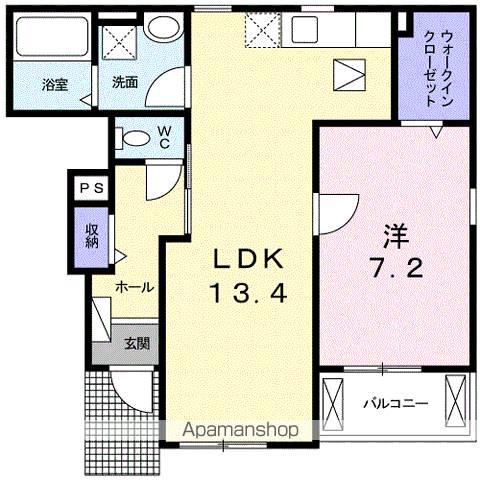 NEXT INFINITY(1LDK/1階)の間取り写真
