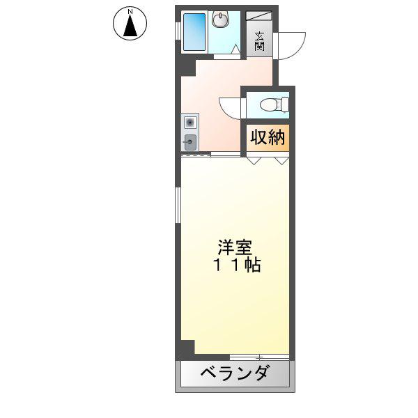 アビタシオンSEI(1K/3階)の間取り写真