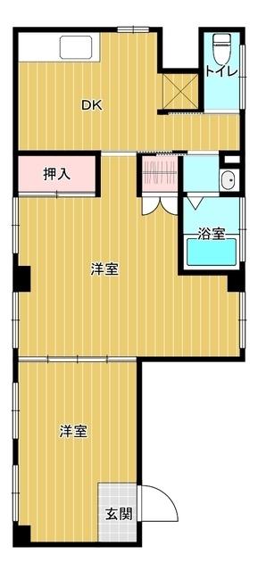 アース天神(2DK/2階)の間取り写真