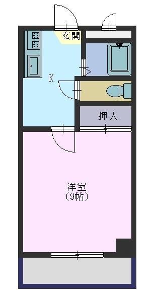 ヒューマンスクエア五反田(1K/3階)の間取り写真