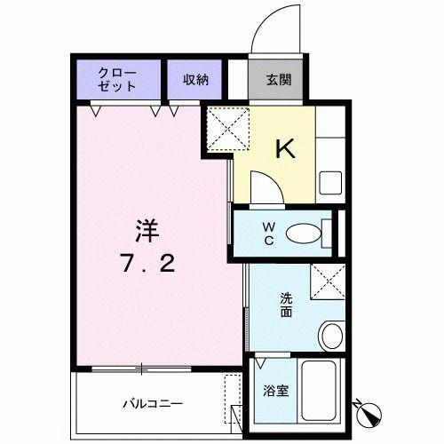 リマンベール(1K/1階)の間取り写真