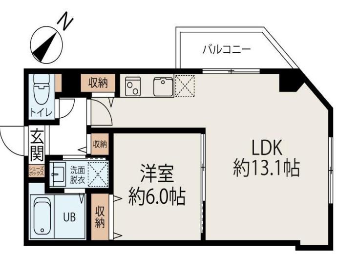 コネクトパークヒルズ八千代台(1LDK/8階)の間取り写真