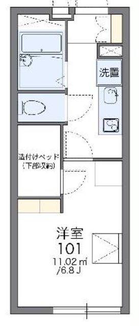 レオパレスヴィラハヅキ(1K/2階)の間取り写真