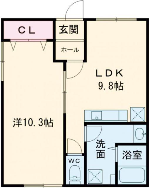 ナルカネ荘(1DK/2階)の間取り写真