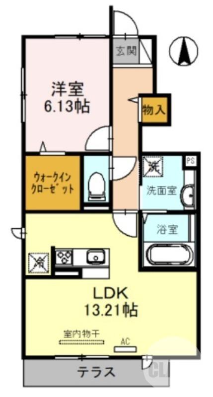 カーサリモーネ(1LDK/1階)の間取り写真