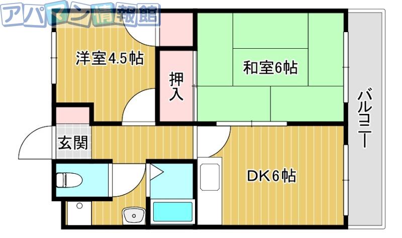 ルミエールイトウ(2DK/3階)の間取り写真
