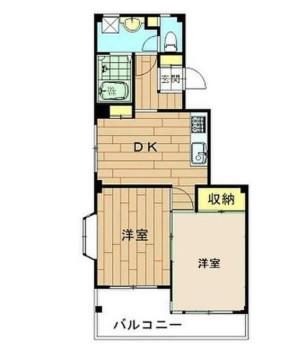 アビタヌーボ(2DK/2階)の間取り写真