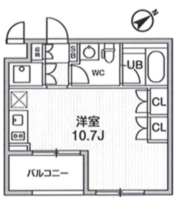 大田西馬込レジデンス(ワンルーム/1階)の間取り写真