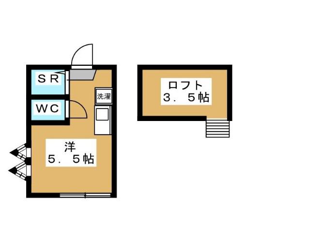 Cフェリスモナ(ワンルーム/1階)の間取り写真