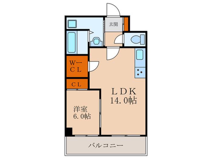ダイコーパーク(1LDK/6階)の間取り写真