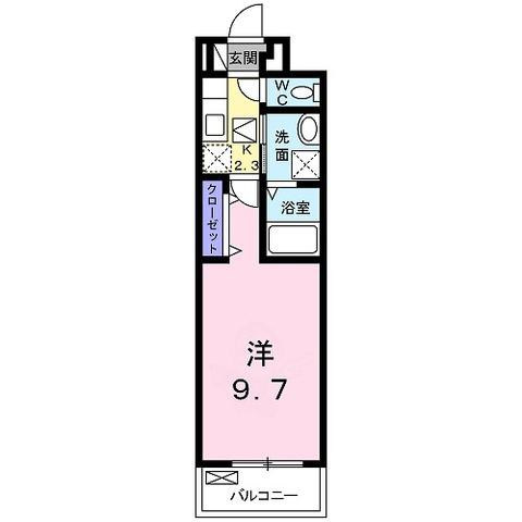 アリュール(1K/1階)の間取り写真