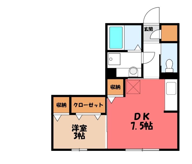 エトワール(1LDK/2階)の間取り写真
