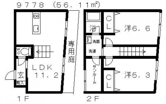 SOLIDO YARD(2LDK/1階)の間取り写真