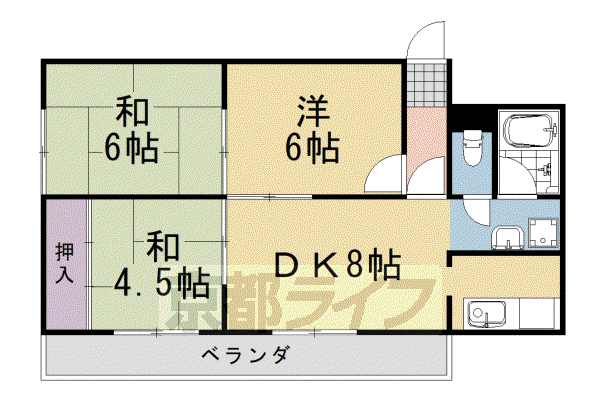 第21長栄コーポ小山(3DK/3階)の間取り写真