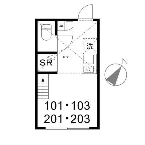 URBAN STUDIO 滝野川(ワンルーム/2階)の間取り写真