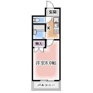 クレセントM浮島(1K/4階)の間取り写真