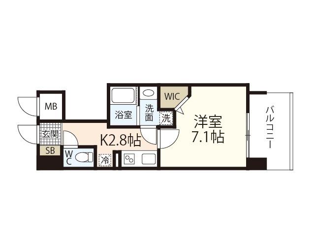 PEACE OF I(1K/7階)の間取り写真