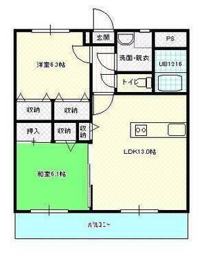 THE GRAND SWELL(2LDK/3階)の間取り写真
