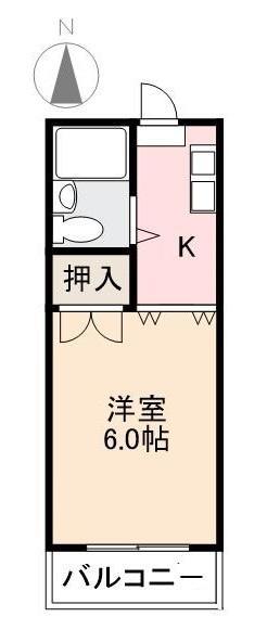 コート紫雲(1K/3階)の間取り写真