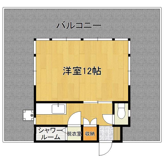 カームクリークT(1DK/7階)の間取り写真