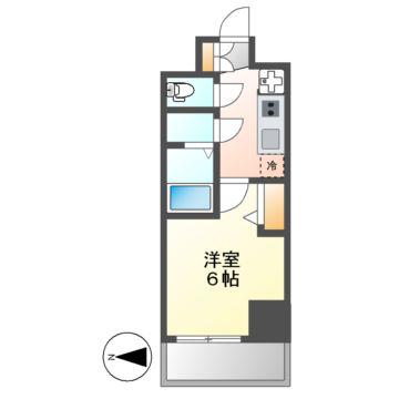 MAXIV名古屋(1K/4階)の間取り写真