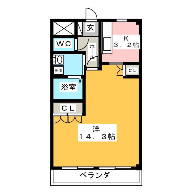 NOBLECHATEAU K.T(1K/2階)の間取り写真