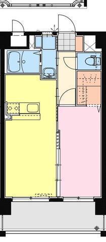 SKY DESIGNII(1LDK/4階)の間取り写真