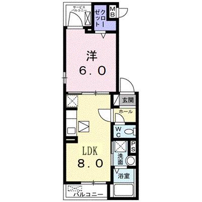 レジデンス マイ(1LDK/3階)の間取り写真