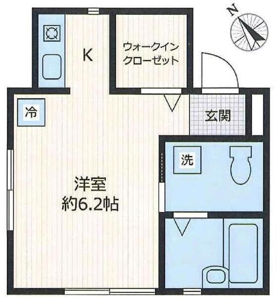 プライムレジデンス(1K/2階)の間取り写真