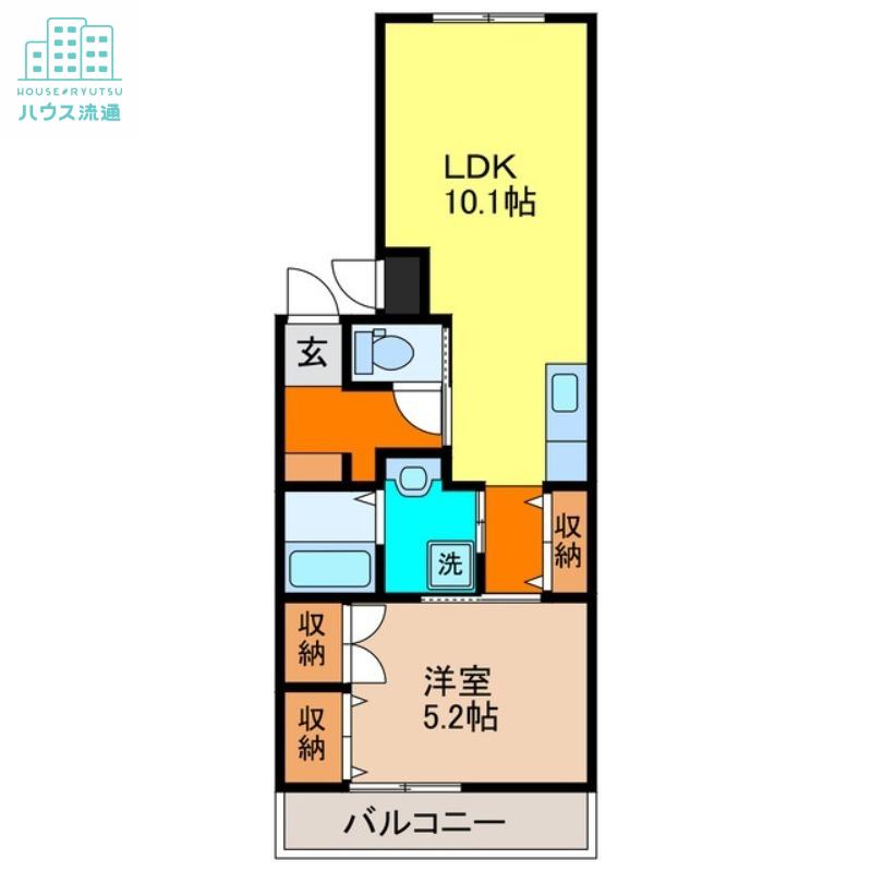 NKマンション(1LDK/1階)の間取り写真