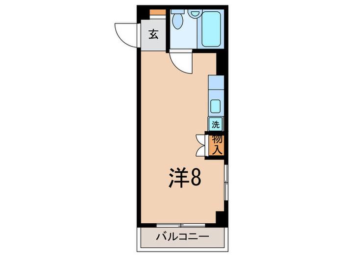 パークアヴェニュー八沢(ワンルーム/2階)の間取り写真