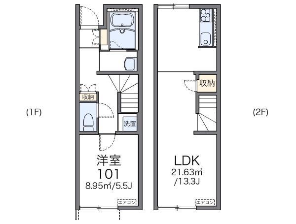 レオネクストSEIRINⅣ(1LDK/1階)の間取り写真