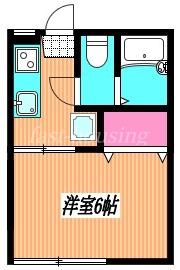 フォーブル松庵(1K/1階)の間取り写真