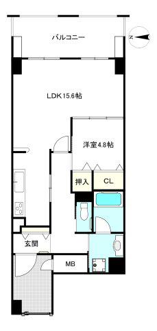 ガーデンコート蒲田 B棟(1LDK/3階)の間取り写真